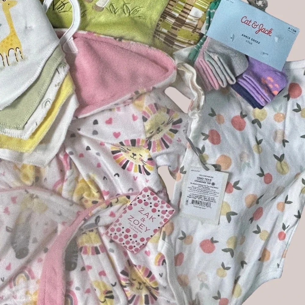 Zak & Zoey Cat & Jack Kyle & Deena Baby Essentials Bundle 0-12M NWT